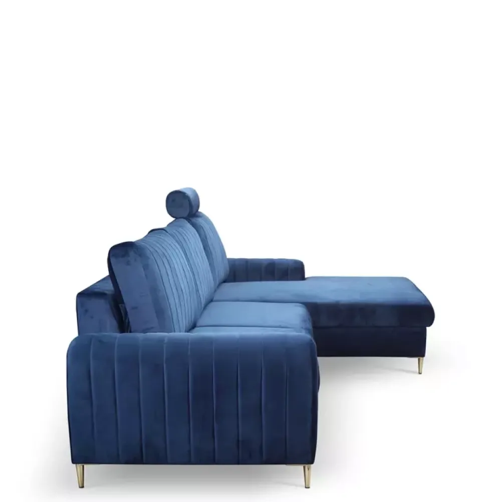 Meble Dla Dzieci|Narożniki>LASKI Narożnik granatowy welur NANCY