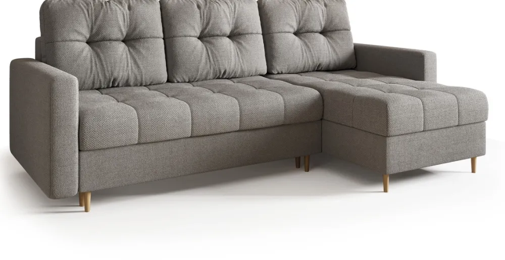 Meble Dla Dzieci|Meble Młodzieżowe>BROMARKT Narożnik rozkładany szary LIZBONA