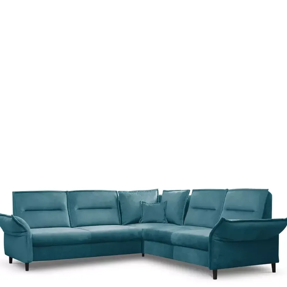 Narożniki>LASKI Narożnik rozkładany welurowy w stylu glamour ITALIA 2