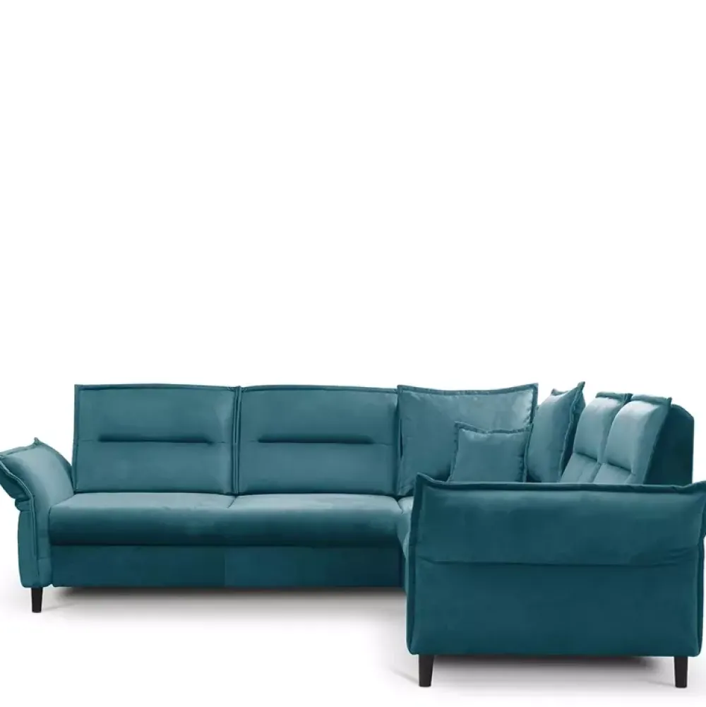 Narożniki>LASKI Narożnik rozkładany welurowy w stylu glamour ITALIA 2