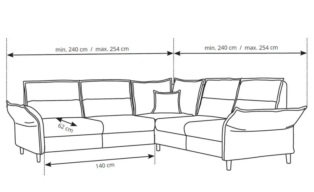 Narożniki>LASKI Narożnik rozkładany welurowy w stylu glamour ITALIA 2