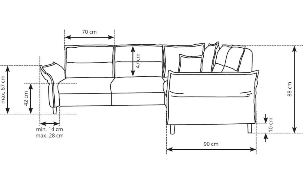 Narożniki>LASKI Narożnik rozkładany welurowy w stylu glamour ITALIA 2