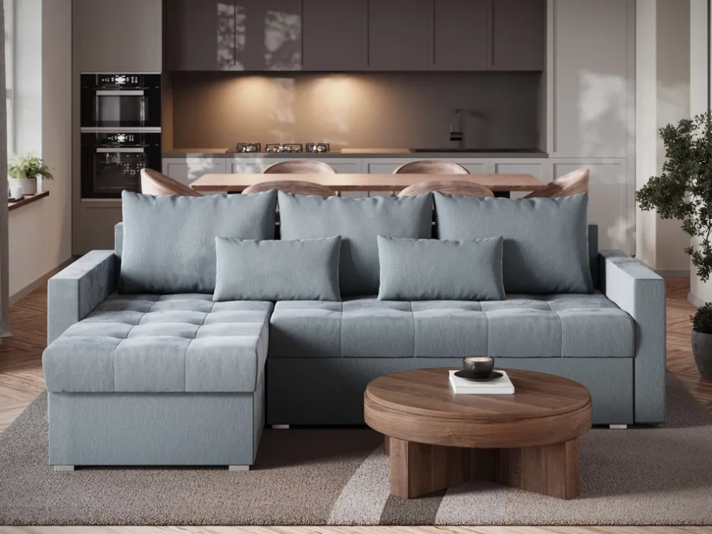 Meble Dla Dzieci|Meble Młodzieżowe>BROMARKT Narożnik szary rozkładany HOT L