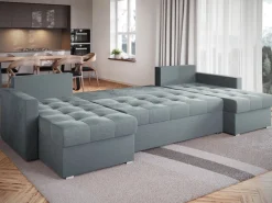 Narożniki>BROMARKT Narożnik szary rozkładany HOT U