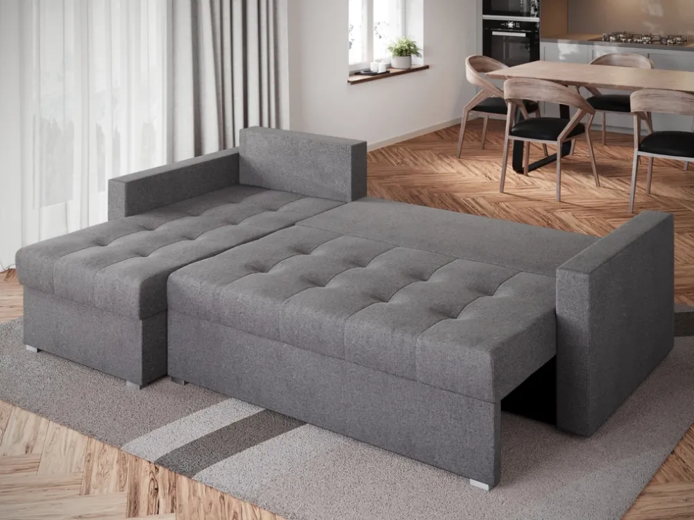 Meble Dla Dzieci|Meble Młodzieżowe>BROMARKT Narożnik szary z funkcją spania HOT L