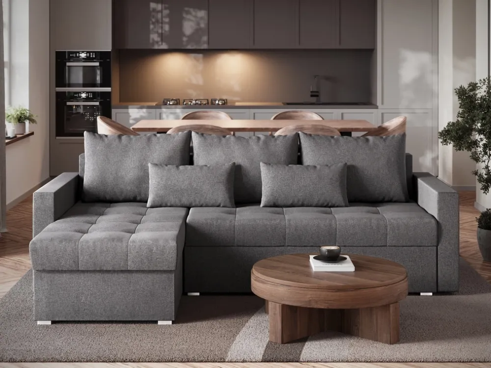 Meble Dla Dzieci|Meble Młodzieżowe>BROMARKT Narożnik szary z funkcją spania HOT L