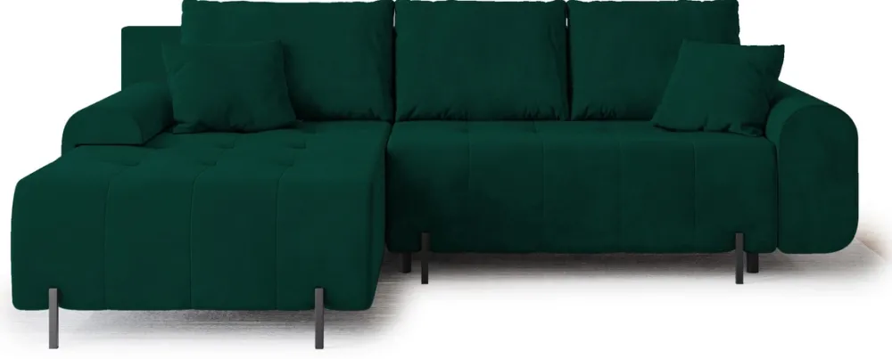 Meble Dla Dzieci|Meble Młodzieżowe>BROMARKT Narożnik z funkcją spania do salonu ARCO butelkowa zieleń