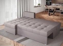 Meble Dla Dzieci|Meble Młodzieżowe>BROMARKT Narożnik z funkcją spania do salonu HOT SLIM pudrowy róż