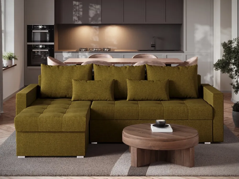 Meble Dla Dzieci|Meble Młodzieżowe>BROMARKT Narożnik z funkcją spania HOT L musztardowy