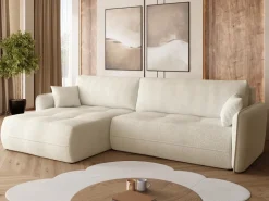 Meble Dla Dzieci|Meble Młodzieżowe>BROMARKT Narożnik z funkcją spania i pojemnikiem na pościel CLAUDIO boucle