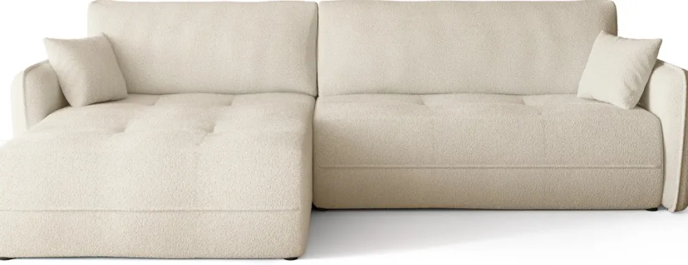 Meble Dla Dzieci|Meble Młodzieżowe>BROMARKT Narożnik z funkcją spania i pojemnikiem na pościel CLAUDIO boucle