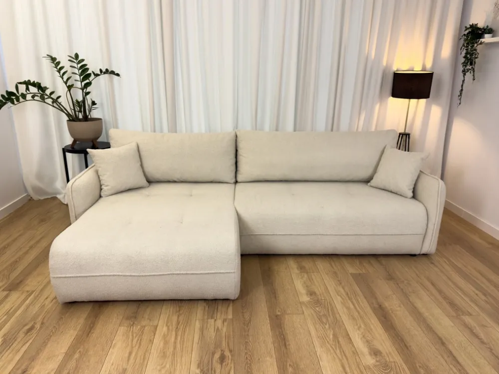 Meble Dla Dzieci|Meble Młodzieżowe>BROMARKT Narożnik z funkcją spania i pojemnikiem na pościel CLAUDIO boucle