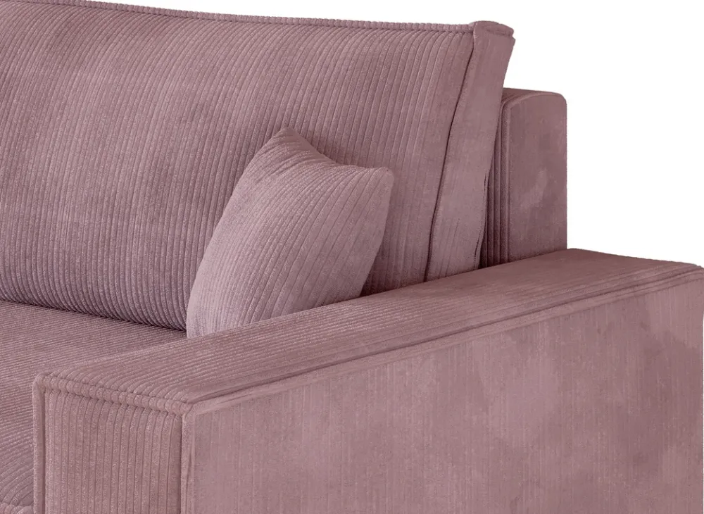 Narożniki>BROMARKT Narożnik z funkcją spania i pojemnikiem do salonu ADI XL róż