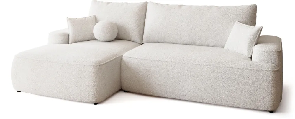 Meble Dla Dzieci|Meble Młodzieżowe>BROMARKT Narożnik z funkcją spania i pojemnikiem na pościel CARMELLO boucle