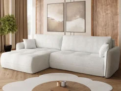 Meble Dla Dzieci|Meble Młodzieżowe>BROMARKT Narożnik z funkcją spania i pojemnikiem na pościel CLAUDIO boucle