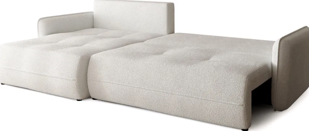 Meble Dla Dzieci|Meble Młodzieżowe>BROMARKT Narożnik z funkcją spania i pojemnikiem na pościel CLAUDIO boucle