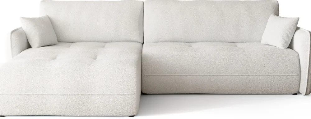 Meble Dla Dzieci|Meble Młodzieżowe>BROMARKT Narożnik z funkcją spania i pojemnikiem na pościel CLAUDIO boucle