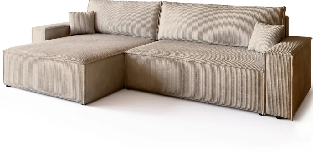 Narożniki>BROMARKT Narożnik z funkcją spania i pojemnikiem na pościel ADI XL