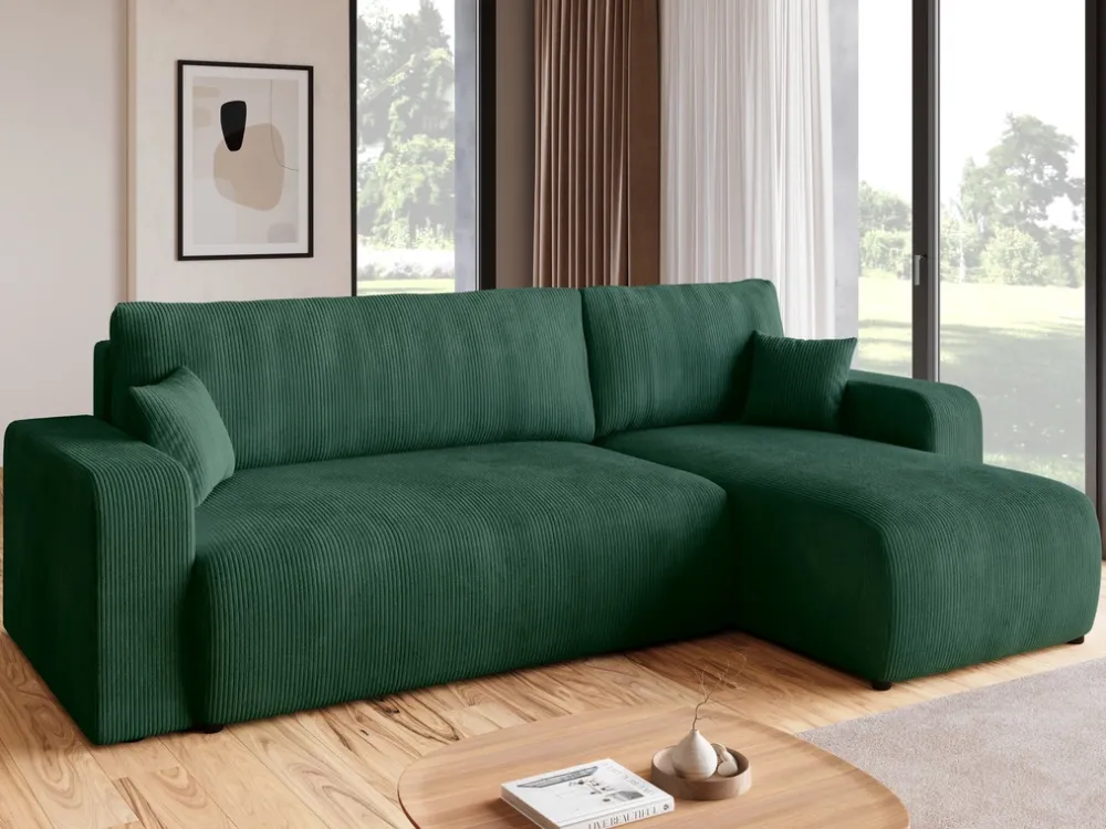 Meble Dla Dzieci|Meble Młodzieżowe>BROMARKT Narożnik z funkcją spania i pojemnikiem na pościel PUMI sztruks