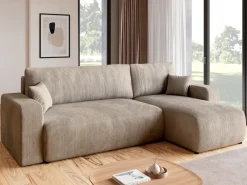 Meble Dla Dzieci|Meble Młodzieżowe>BROMARKT Narożnik z funkcją spania i pojemnikiem na pościel PUMI sztruks