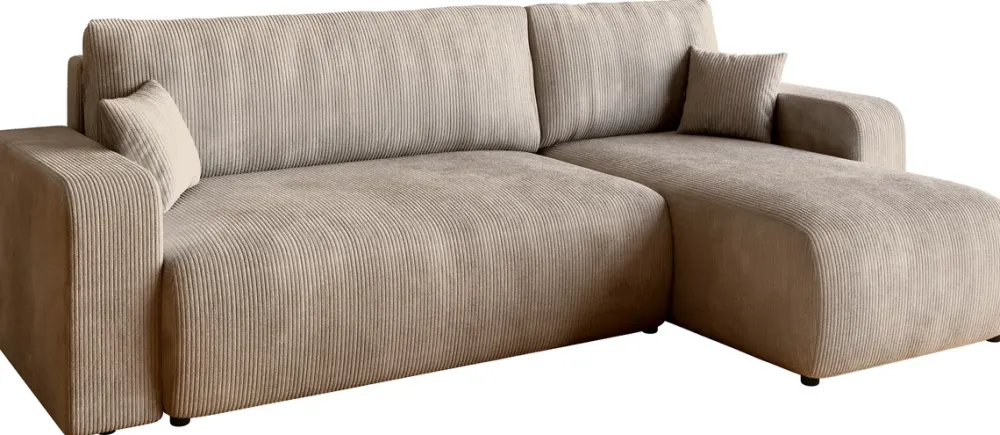 Meble Dla Dzieci|Meble Młodzieżowe>BROMARKT Narożnik z funkcją spania i pojemnikiem na pościel PUMI sztruks