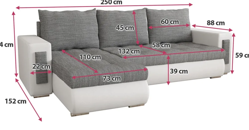 Meble Dla Dzieci|Meble Młodzieżowe>BROMARKT Narożnik z funkcją spania MERLIN