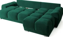 Narożniki>BROMARKT Narożnik z funkcją spania NUBES butelkowa zieleń