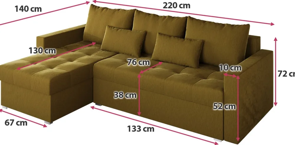Meble Dla Dzieci|Meble Młodzieżowe>BROMARKT Narożnik z pojemnikiem na pościel HOT L