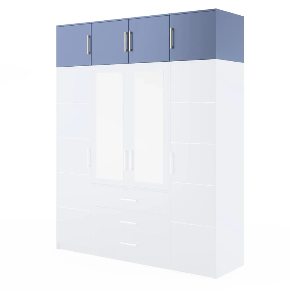 Pozostałe|Akcesoria Do Szaf>Stolar Niebieska nadstawka do szafy 196 cm BILL niebieski