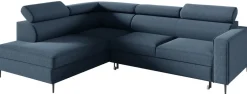 Narożniki>Meble Grand Niebieski narożnik z funkcją spania do salonu VIRO