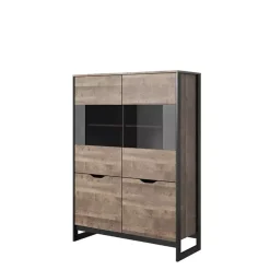 Witryny>LASKI Niska witryna do salonu DENAR