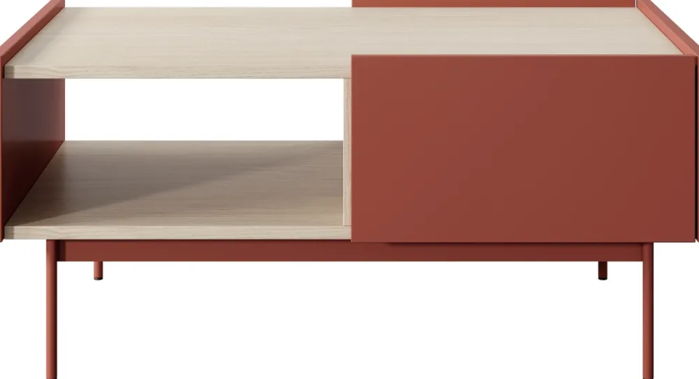 Ławy I Stoliki>PIASKI Nowoczesna ława kawowa z szufladami 65x97 cm CRYSTAL