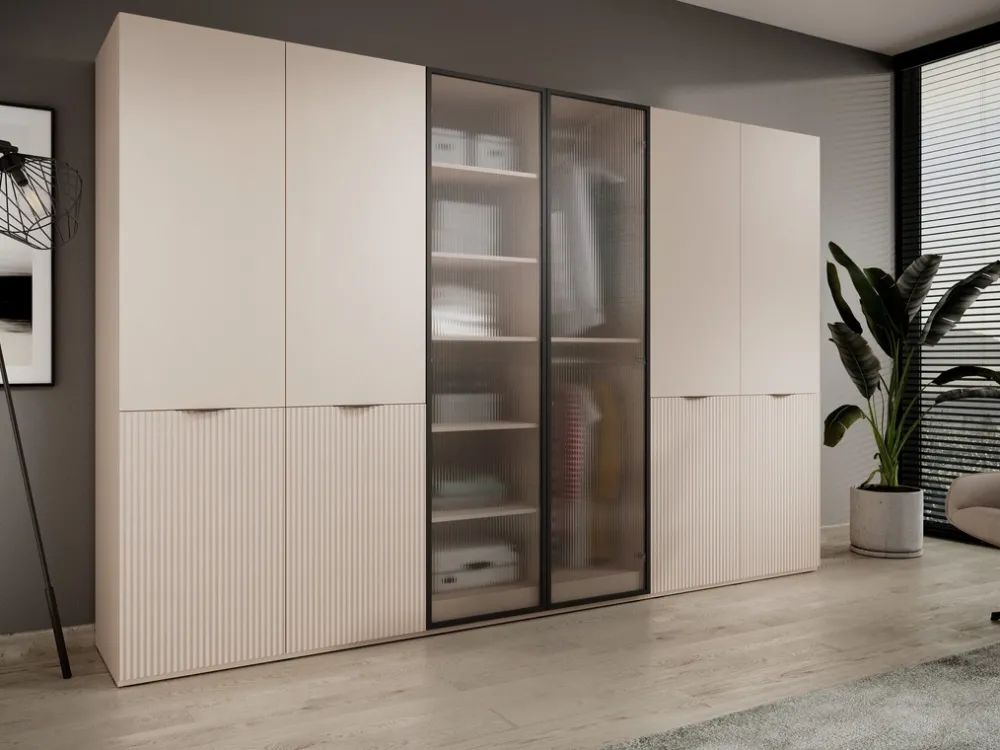 Meble Dla Dzieci|Szafy Modułowe>PIASKI Nowoczesna owa szafa modułowa dwudrzwiowa 101 cm SIGMA beż