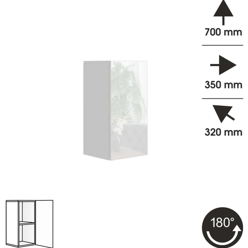 Zestawy Mebli Do Salonu|Meblościanki>BROMARKT Nowoczesna biała meblościanka do salonu PREMIUM połysk biały