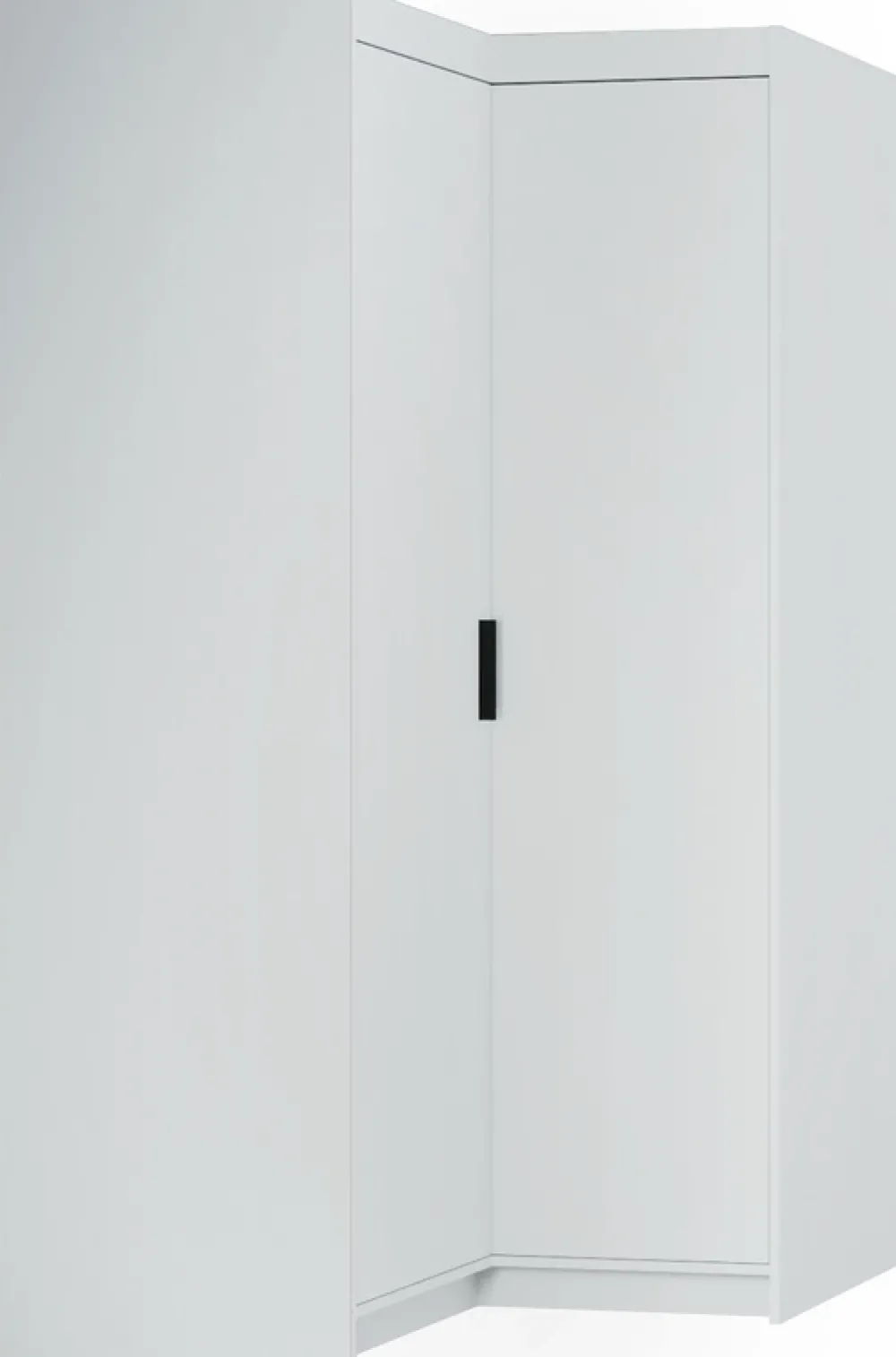 Meble Dla Dzieci|Zestawy Mebli Do Przedpokoju>Lempert Nowoczesna biała modułowa szafa narożna z półkami 98x98 cm KUBA biały