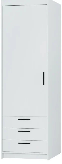 Zestawy Mebli Do Przedpokoju|Szafy Modułowe>Lempert Nowoczesna biała szafa modułowa z półkami i szufladami 60 cm KUBA biały