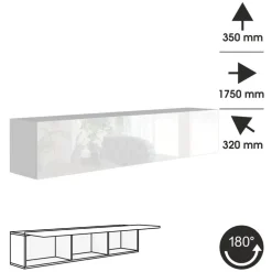Meble Młodzieżowe|Zestawy Mebli Do Salonu>BROMARKT Nowoczesna biała szafka 175 cm PREMIUM biały