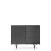 Komody>PIASKI Nowoczesna czarna komoda z szufladami 97 cm RODOS
