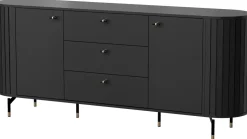 Komody>DOLMAR Nowoczesna czarna komoda z szufladami 190 cm ZELDA czarny