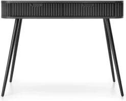 Toaletki I Konsole>PIASKI Nowoczesna czarna toaletka z szufladami 103 cm ZENIT czarny