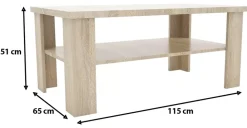 Meble Dla Dzieci|Meble Młodzieżowe>Meblohand Nowoczesna duża ława do salonu dąb sonoma SIMPLE