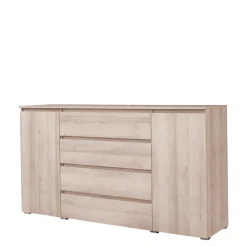 Meble Młodzieżowe|Zestawy Mebli Młodzieżowych>MARIDEX Nowoczesna duża komoda z szufladami i półkami do pokoju młodzieżowego COSTA dąb sonoma