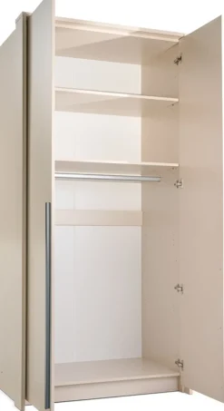 Szafy Dwudrzwiowe|Szafy Młodzieżowe>Stolar Nowoczesna dwudrzwiowa szafa uchylna 105 cm beż piaskowy GENEWA