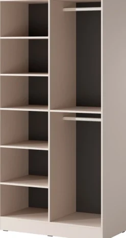 Meble Dla Dzieci|Zestawy Mebli Do Przedpokoju>PIASKI Nowoczesna dwudrzwiowa szafa z witryną 101 cm SIGMA beż