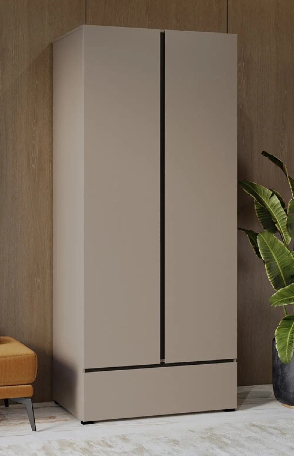 Meble Młodzieżowe|Zestawy Mebli Do Sypialni>Helvetia Nowoczesna dwudrzwiowa szafa uchylna 90 cm z szufladą CROSS congo