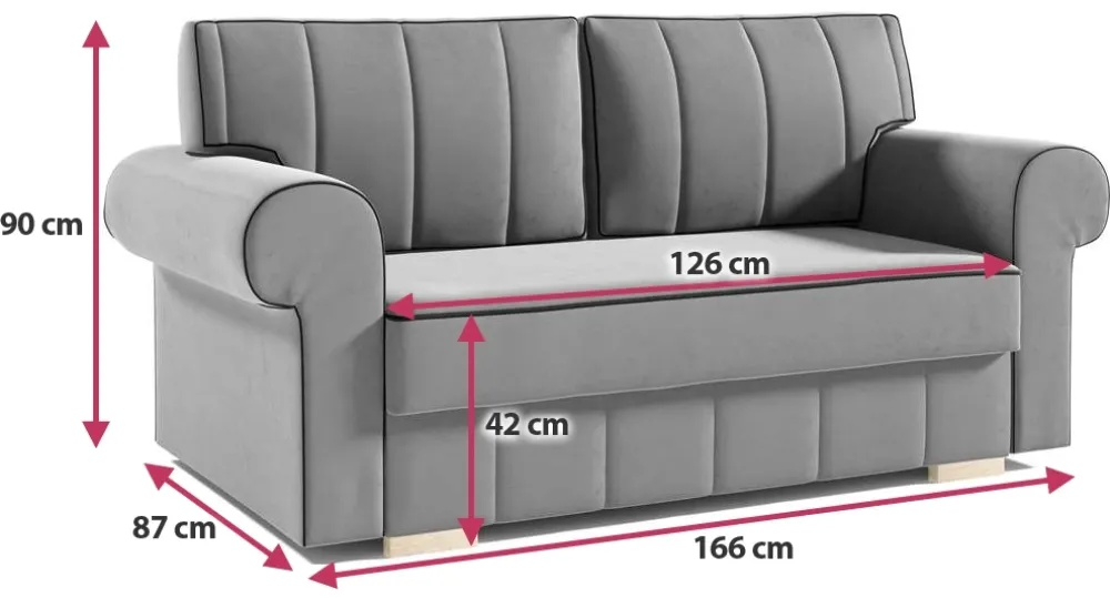 Meble Młodzieżowe|Kanapy I Sofy>Meble Grand Nowoczesna dwuosobowa sofa do salonu LUMINAL