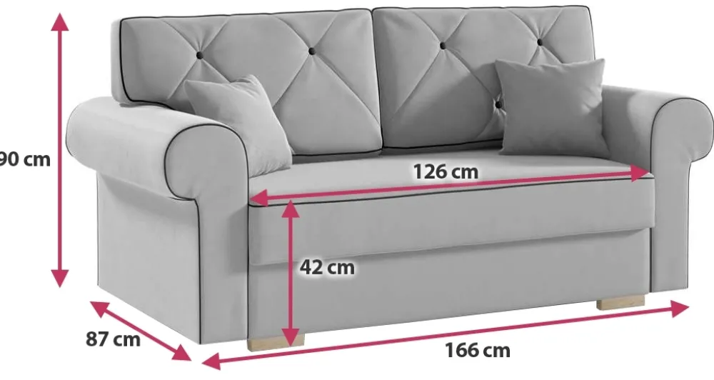 Kanapy I Sofy>Meble Grand Nowoczesna dwuosobowa sofa do salonu CHEESE