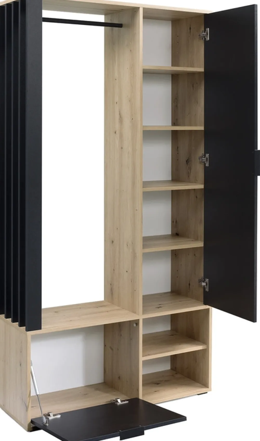 Garderoby|Zestawy Mebli Do Przedpokoju>JARSTOL Nowoczesna garderoba do przedpokoju z lustrem MORTIS dąb artisan