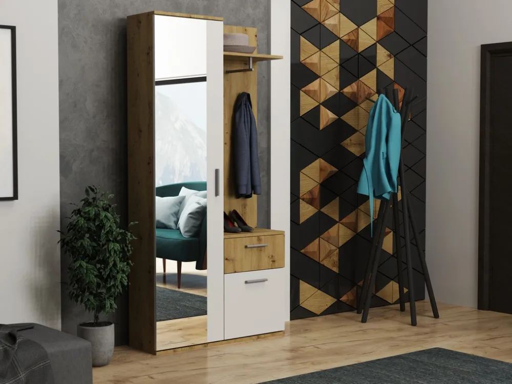 Garderoby|Zestawy Mebli Do Przedpokoju>Meblohand Nowoczesna garderoba do przedpokoju z lustrem JOVITA