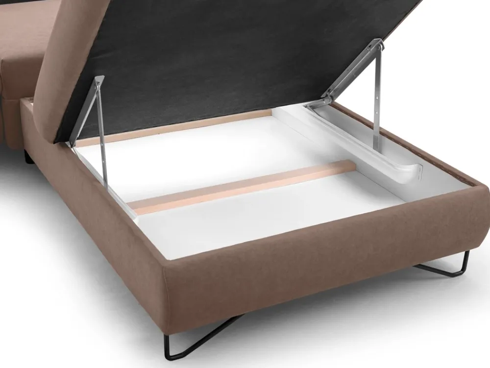 Narożniki>LASKI Nowoczesna kanapa narożna U z funkcją spania LORENS